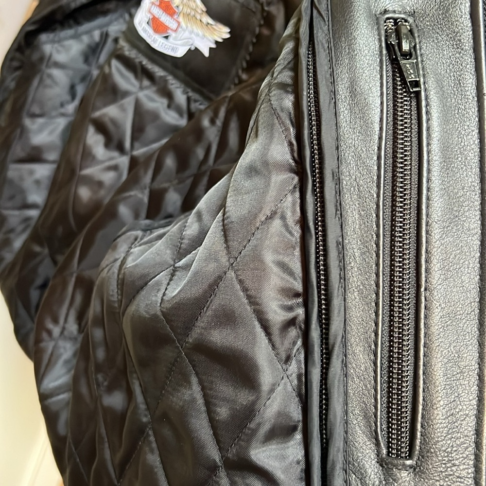 Harley Davidson Leather Riding Jacket - Picture 11 of 12